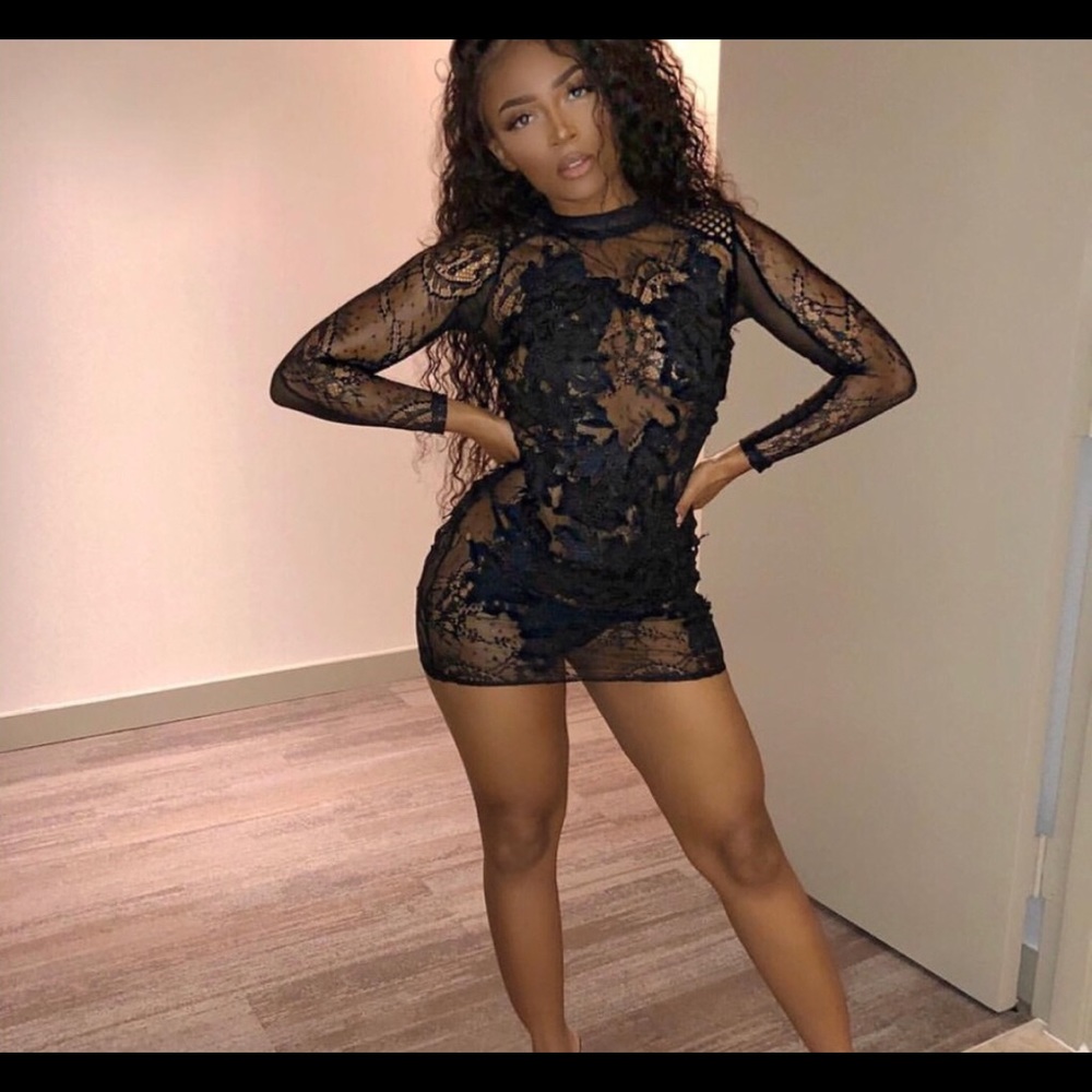 Black lace dress
